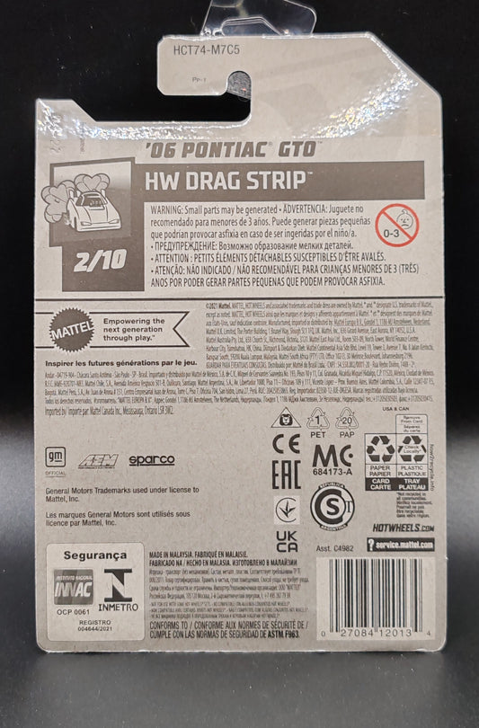 HOT WHEELS 06 PONTIAC GTO HW DRAG STRIP 2/10 182/250