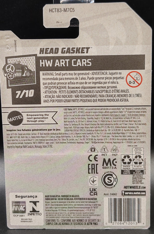 HOT WHEELS HEAD GASKET HW ART CARS 7/10 184/250