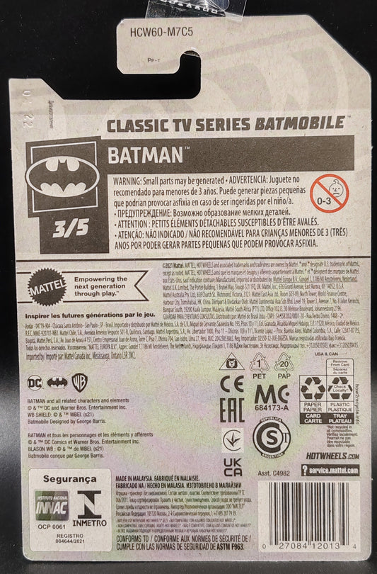 HOT WHEELS CLASSIC TV SERIES BATMOBILE BATMAN 3/5 78/250