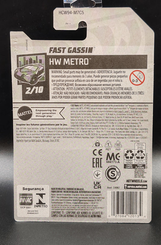 HOT WHEELS FAST GASSIN HW METRO 2/10 6/250