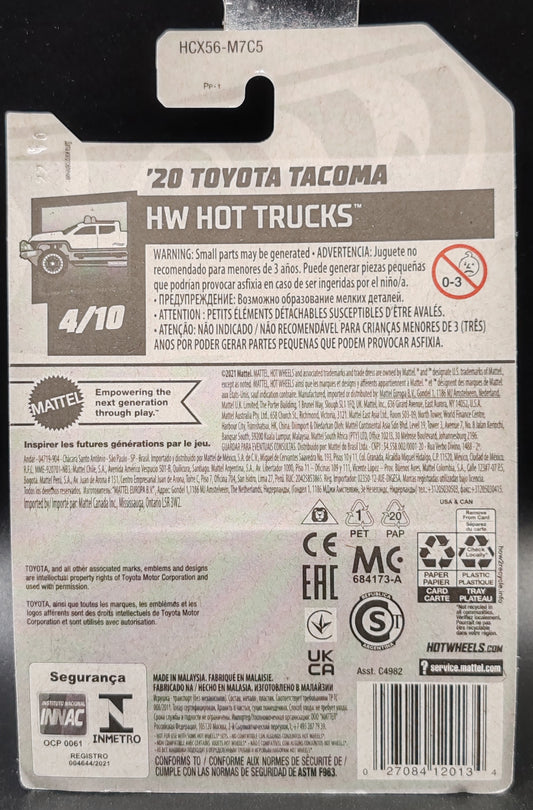HOT WHEELS 20 TOYOTA TACOMA HW HOT TRUCKS 4/10 72/250
