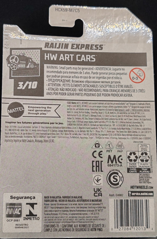 HOT WHEELS RAIJIN EXPRESS HW ART CARS 3/10 87/250