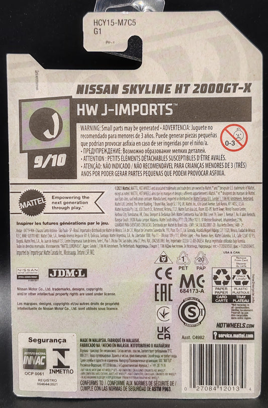 HOT WHEELS NISSAN SKYLINE HT 2000GT-X HW J-IMPORTS 9/10 187/250