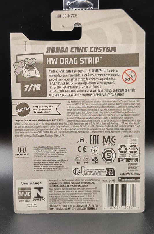 HOT WHEELS HONDA CIVIC CUSTOM HW DRAG STRIP 7/10 172/250