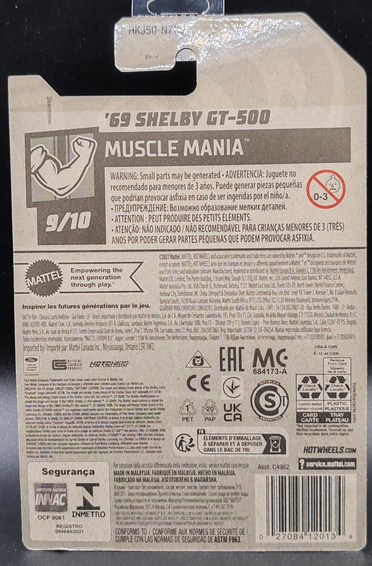 HOT WHEELS 69 SHELBY GT-500 MUSCLE MANIA 9/10 195/250
