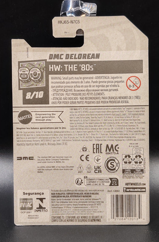 HOT WHEELS DMC DELOREAN HW THE 80S 8/10 101/250