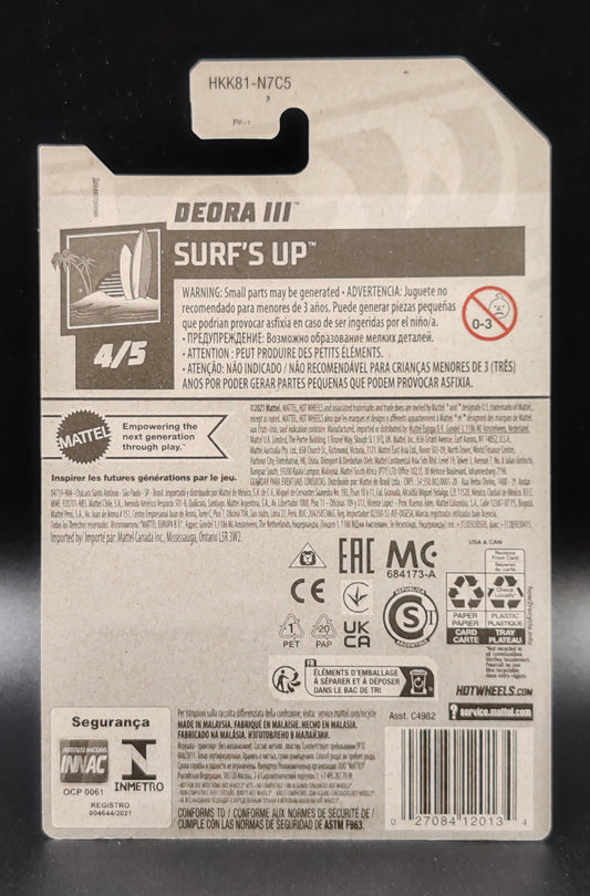 HOT WHEELS DEORA III SURF'S UP 4/5 71/250