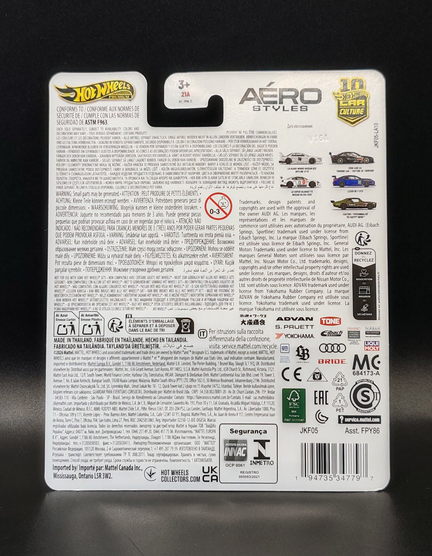 HOT WHEELS PREMIUM CAR CULTURE AERO STYLES LB-KAIDO WORKS NISSAN R32 SKYLINE GT-R