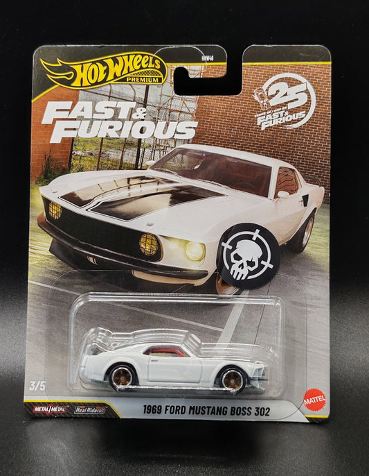 HOT WHEELS PREMIUM FAST AND FURIOUS 1969 FORD MUSTANG BOSS 302 3/5