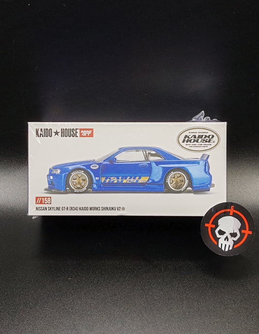 MINI GT KAIDO HOUSE NISSAN SKYLINE GT-R (R34) KAIDOWORKS SHINJUKU V2
