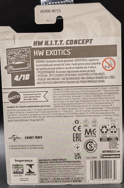 HOT WHEELS HW K.I.T.T CONCEPT HW EXOTICS 4/10 185/250