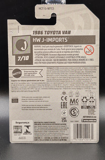 HOT WHEELS 1986 TOYOTA VAN HW J-IMPORTS 7/10 173/250