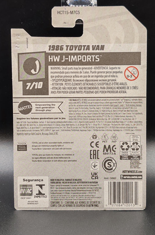 HOT WHEELS 1986 TOYOTA VAN HW J-IMPORTS 7/10 173/250