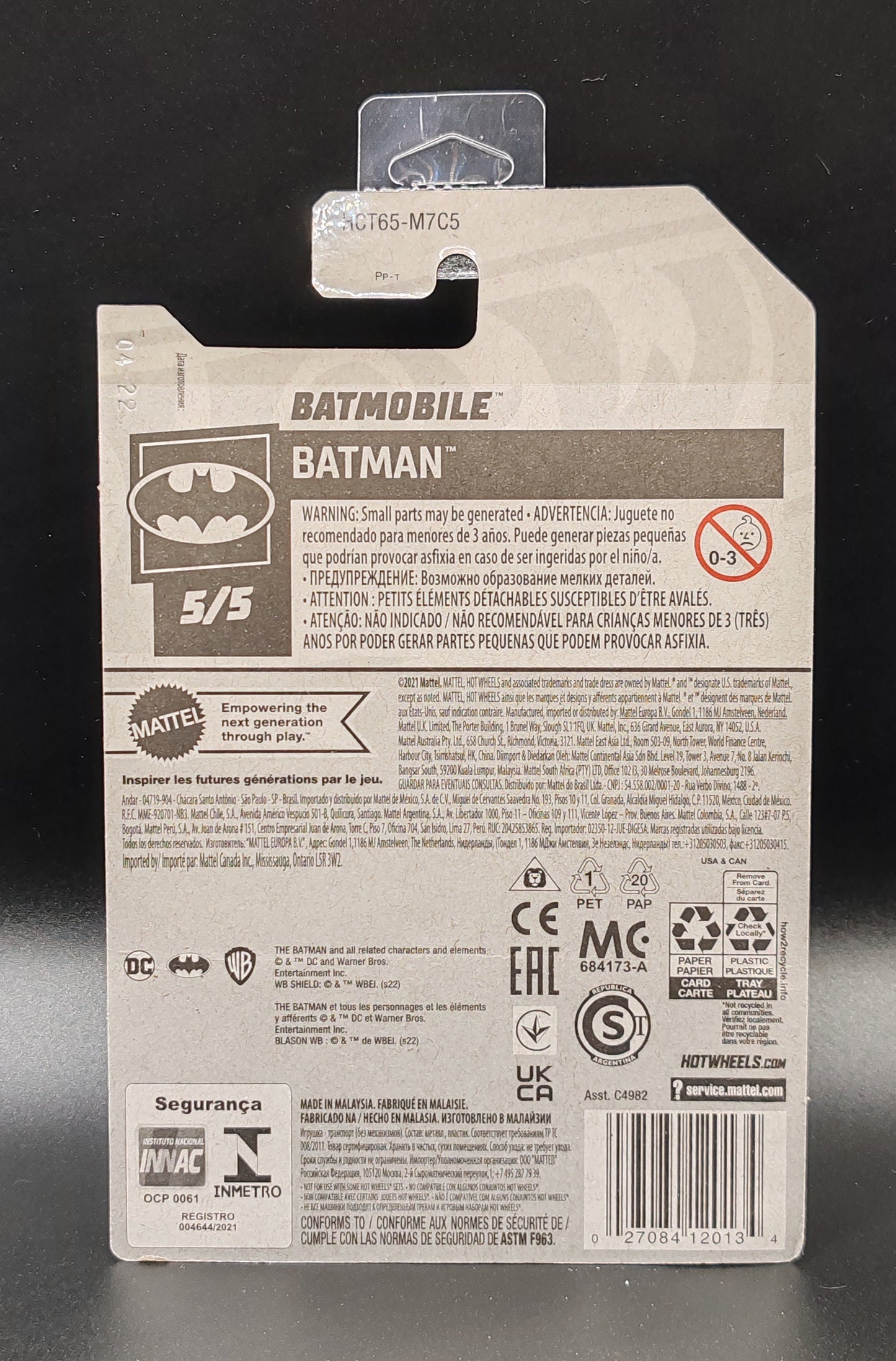 HOT WHEELS BATMOBILE BATMAN 5/5 178/250
