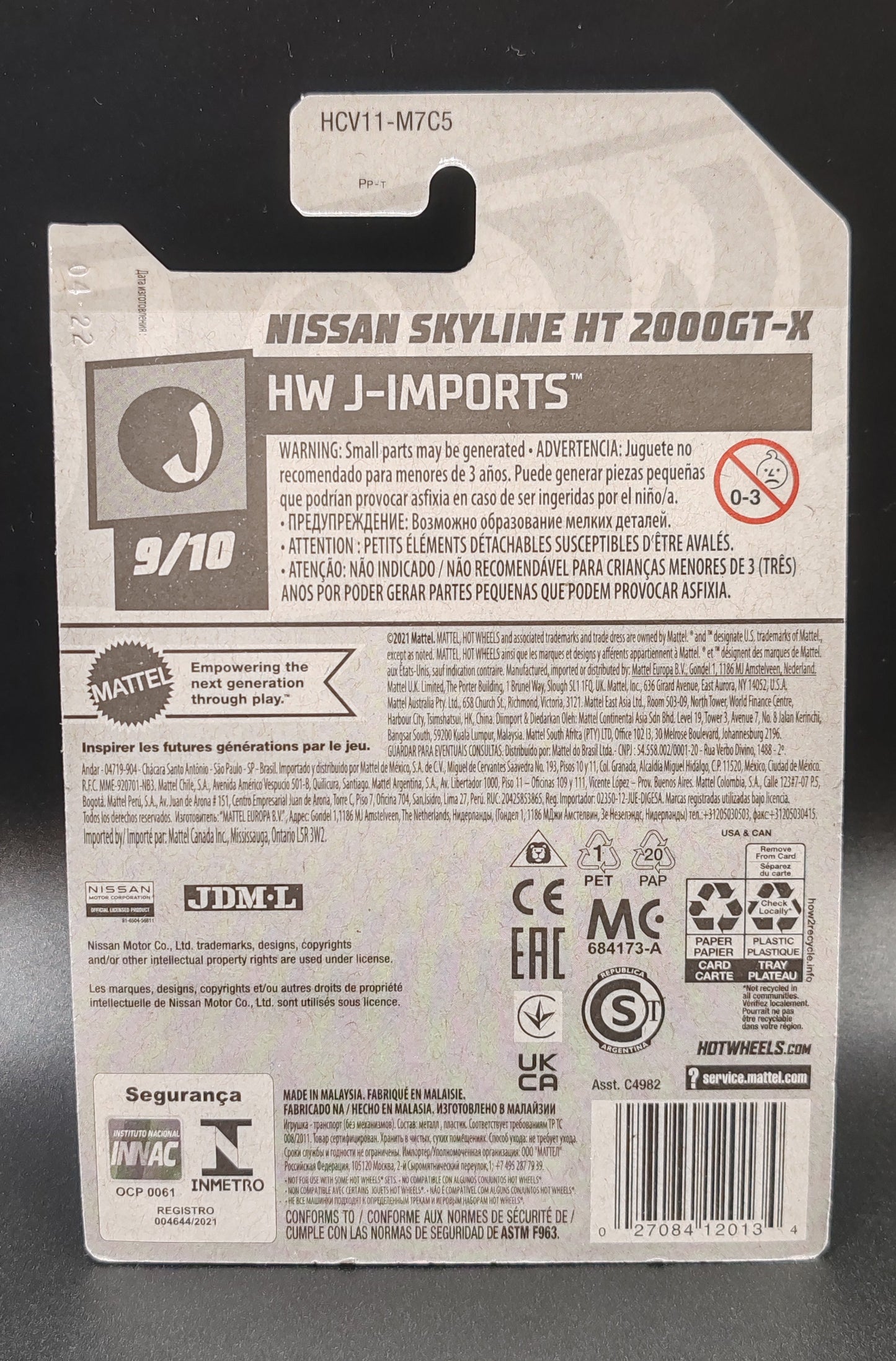 HOT WHEELS NISSAN SKYLINE HT 2000GT-X HW J-IMPORTS 9/10 187/250