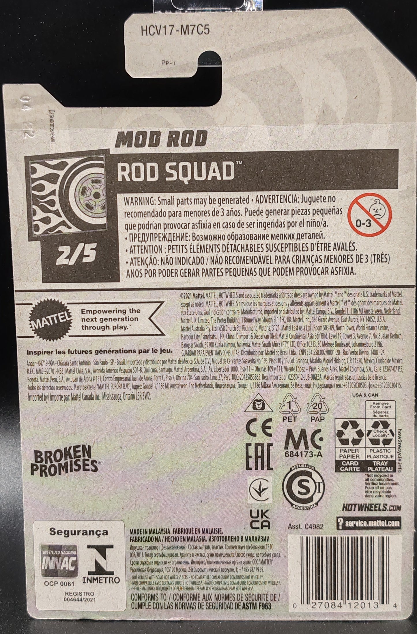 HOT WHEELS MOD ROD ROD SQUAD 2/5 168/250