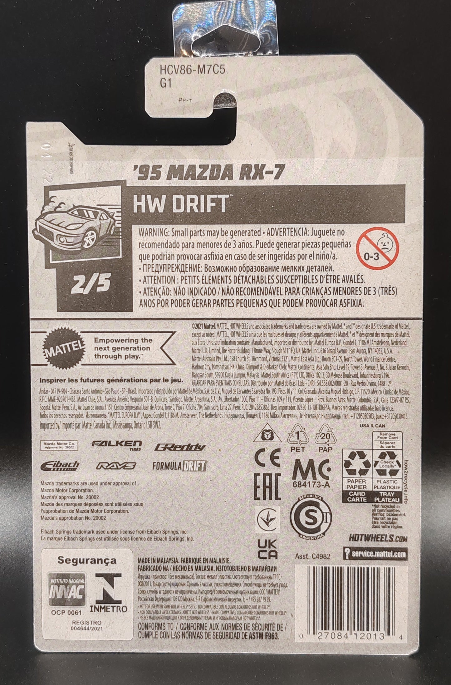 HOT WHEELS 95 MAZDA RX-7 HW DRIFT 2/5 177/250