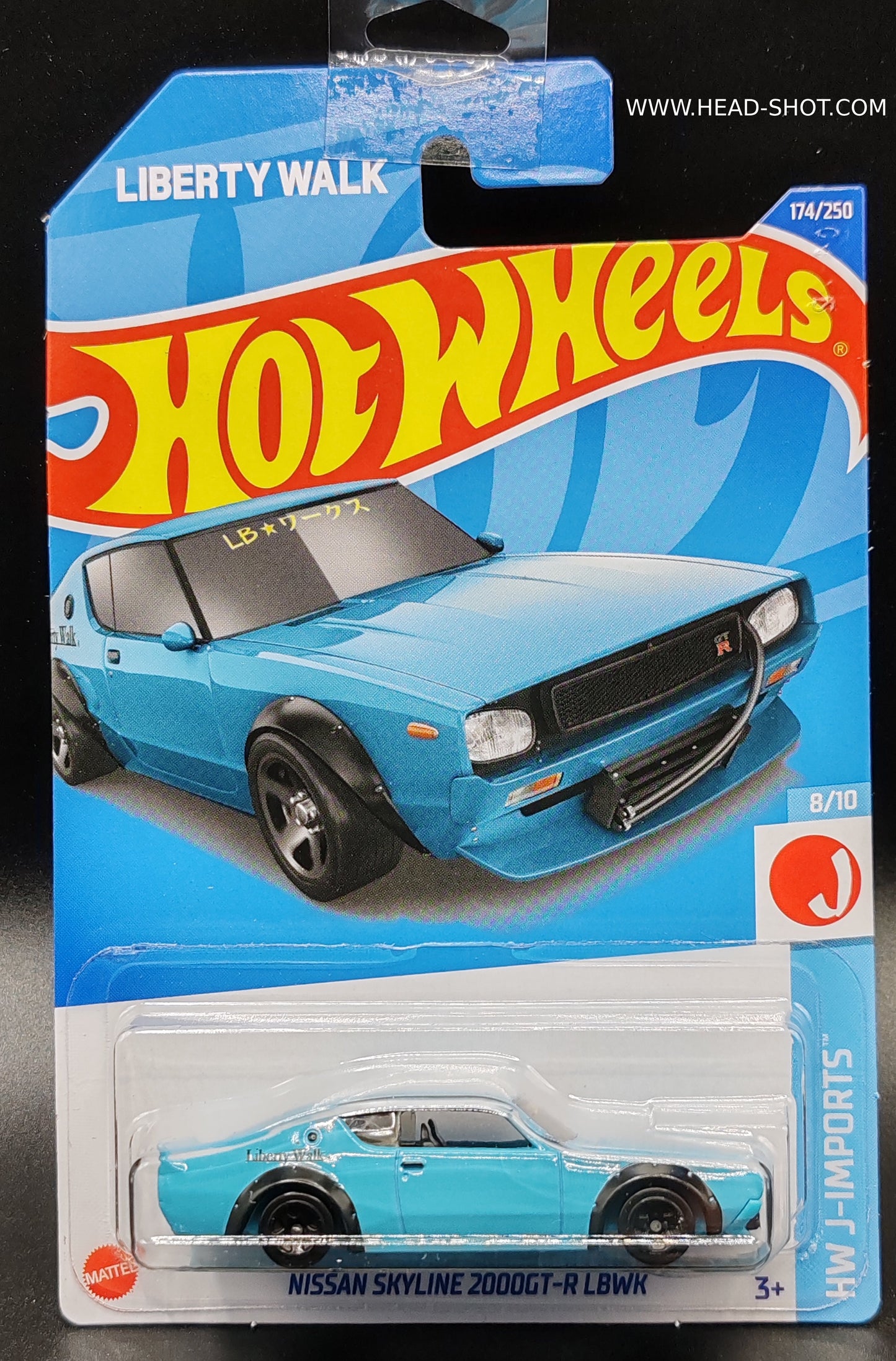 HOT WHEELS NISSAN SKYLINE 2000GT-R LBWK HW J-IMPORTS 8/10 174/250
