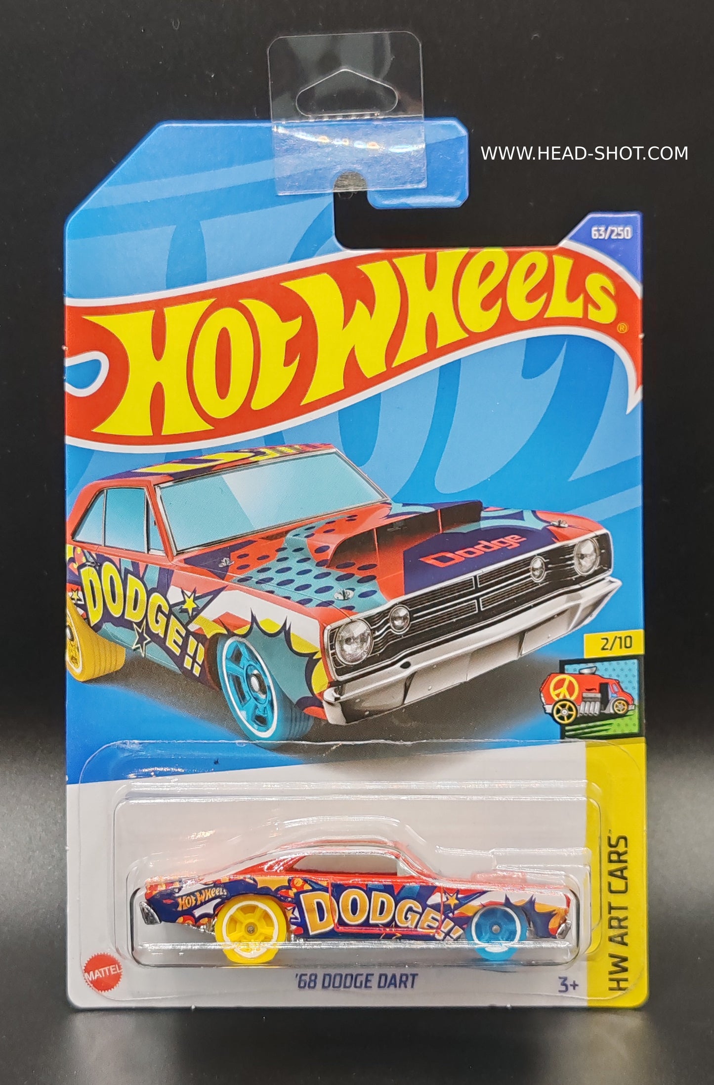 HOT WHEELS 68 DODGE DART HW ART CARS 2/10 63/250