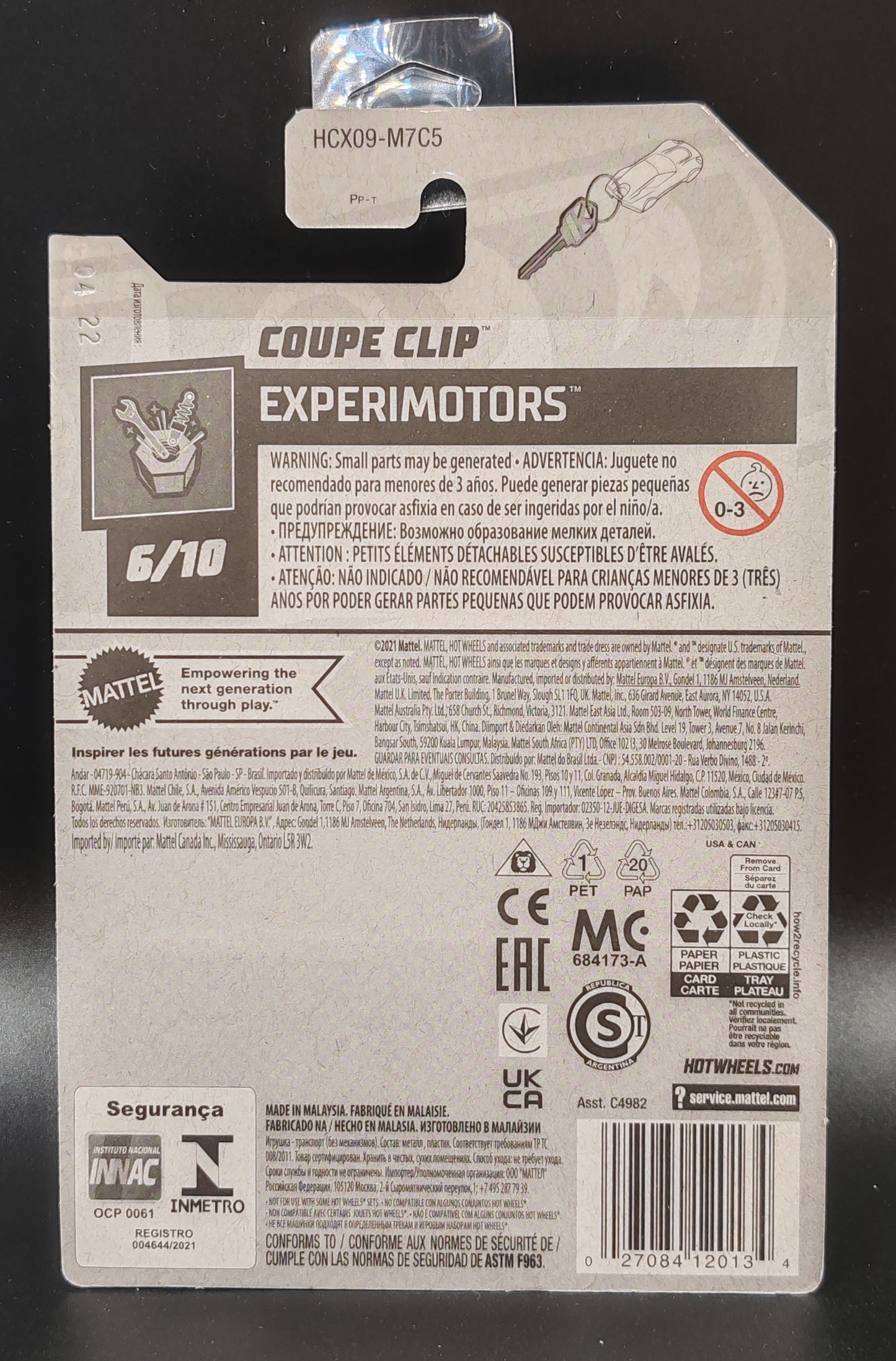 HOT WHEELS COUPE CLIP EXPERIMOTORS 6/10 101/250
