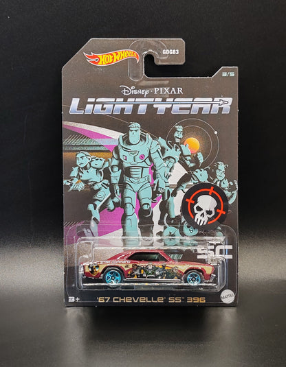 HOT WHEELS DISNEY PIXAR LIGHTYEAR 67 CHEVELLE SS 396 3/5