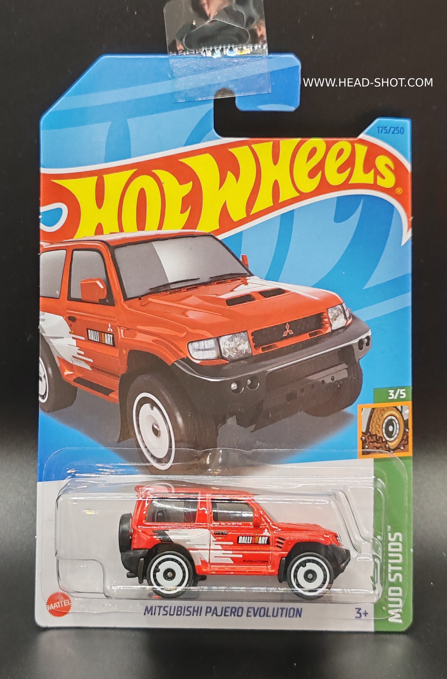 HOT WHEELS MITSUBISHI PAJERO EVOLUTION MUD STUDS 3/5 175/250