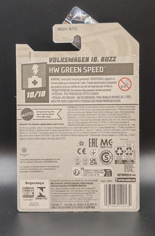 HOT WHEELS VOLKSWAGEN ID BUZZ HW GREEN SPEED 10/10 173/250