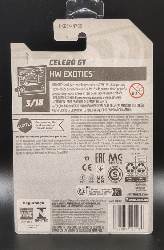HOT WHEELS CELERO GT HW EXOTICS 3/10 178/250