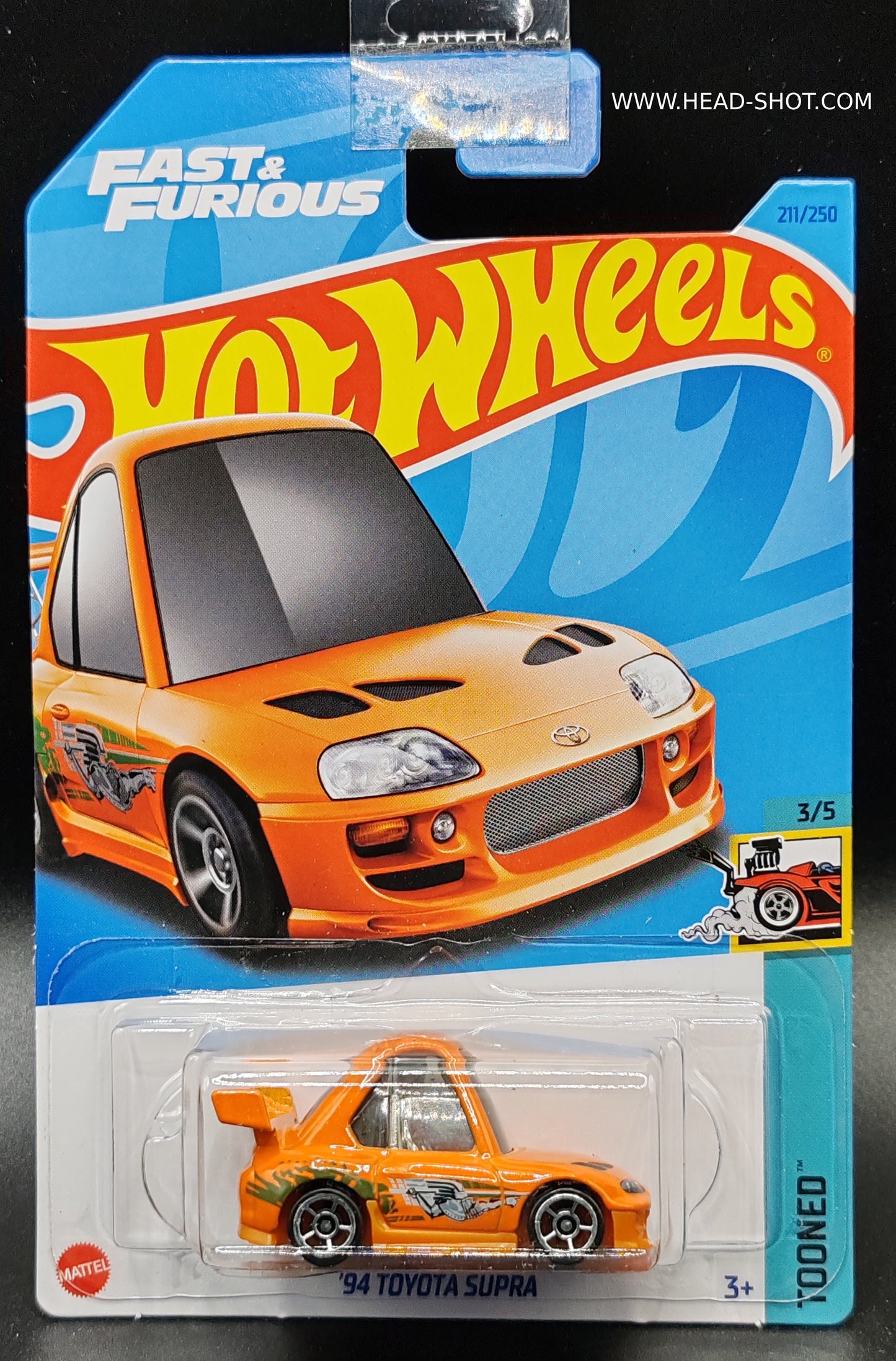 HOT WHEELS 94 TOYOTA SUPRA TOONED 3/5 211/250