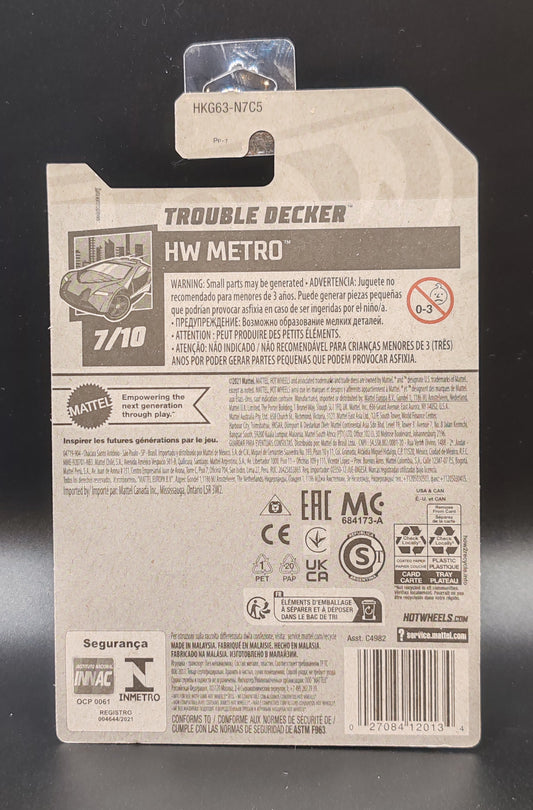 HOT WHEELS TROUBLE DECKER HW METRO 7/10 202/250