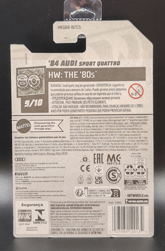 HOT WHEELS 84 AUDI SPORT QUATTRO HW THE 80S 9/10 152/250