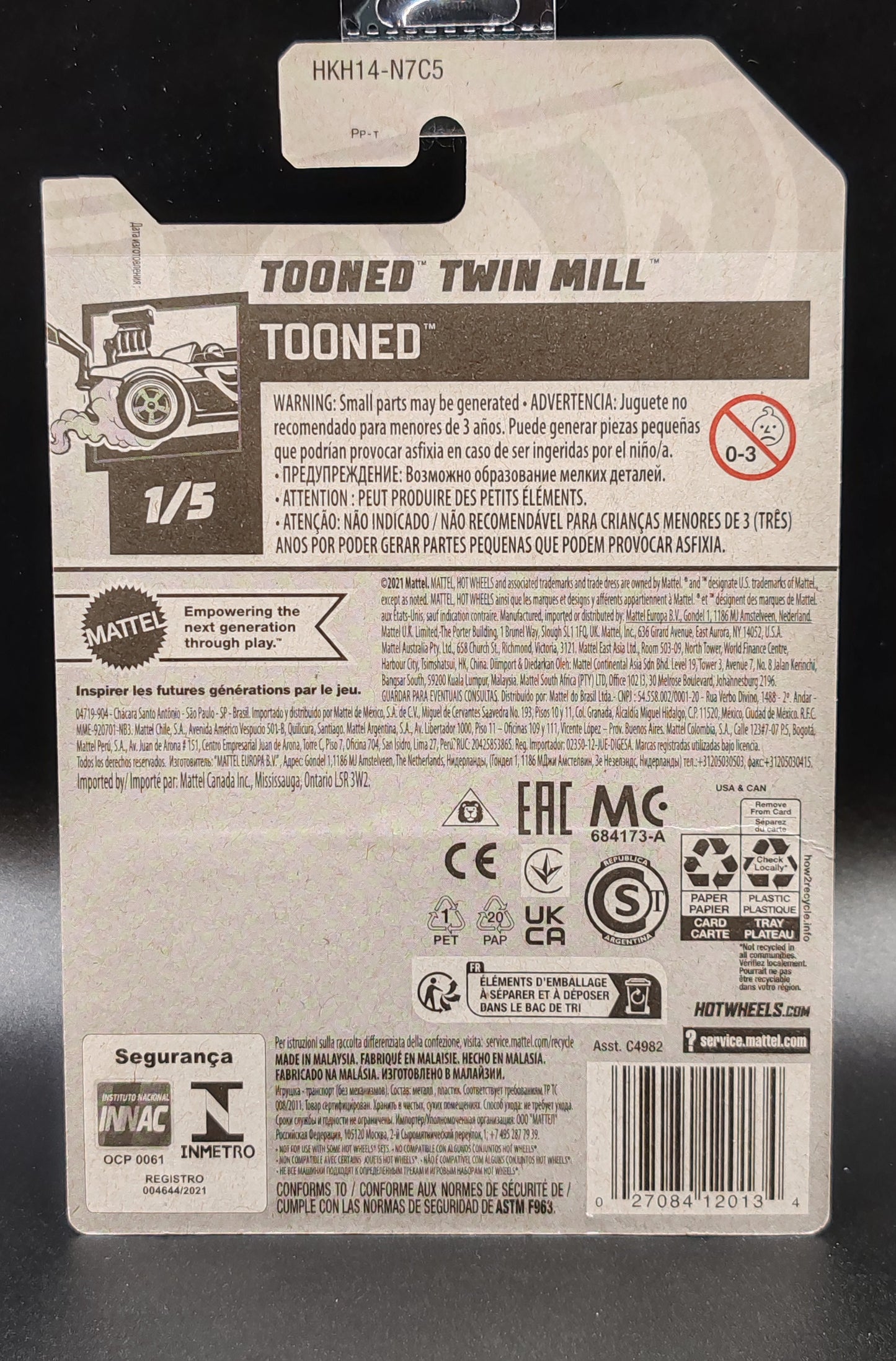 HOT WHEELS TOONED TWIN MILL TOONED 1/5 170/250