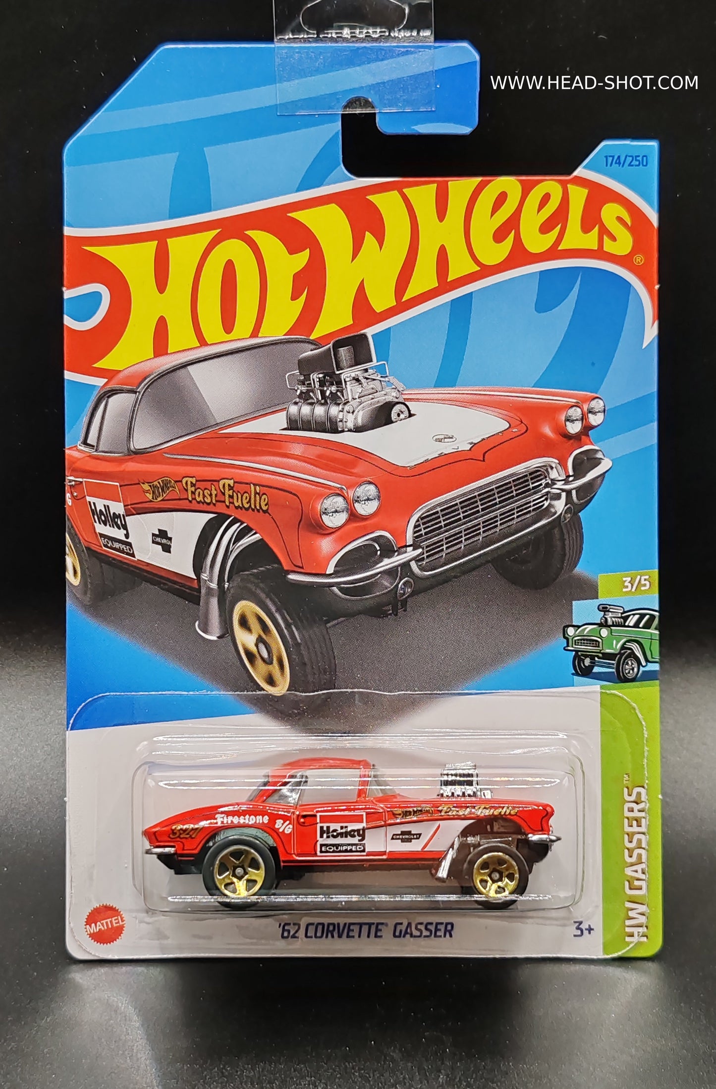 HOT WHEELS 62 CORVETTE GASSER HW GASSERS 3/5 174/250