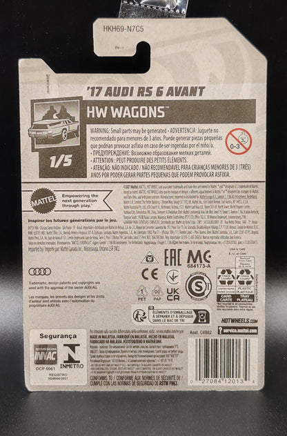 HOT WHEELS 17 AUDI RS 6 AVANT HW WAGONS 1/5 187/250
