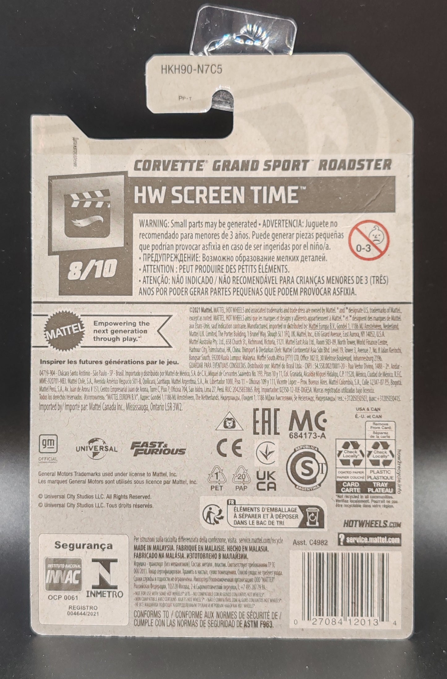 HOT WHEELS CORVETTE GRAND SPORT ROADSTER HW SCREEN TIME 8/10 154/250