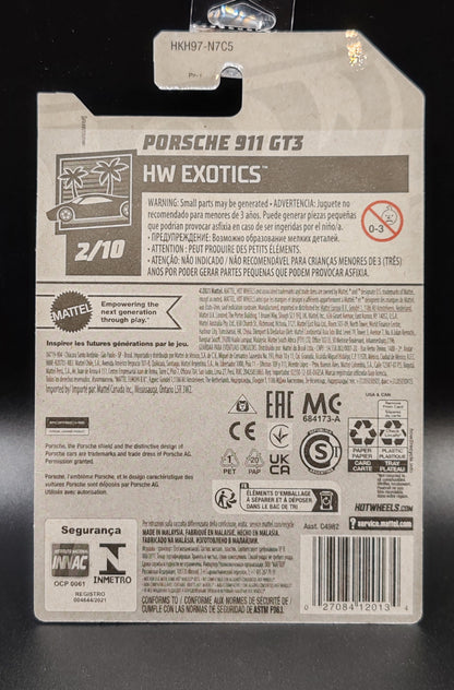 HOT WHEELS PORSCHE 911 GT3 HW EXOTICS 2/10 177/250