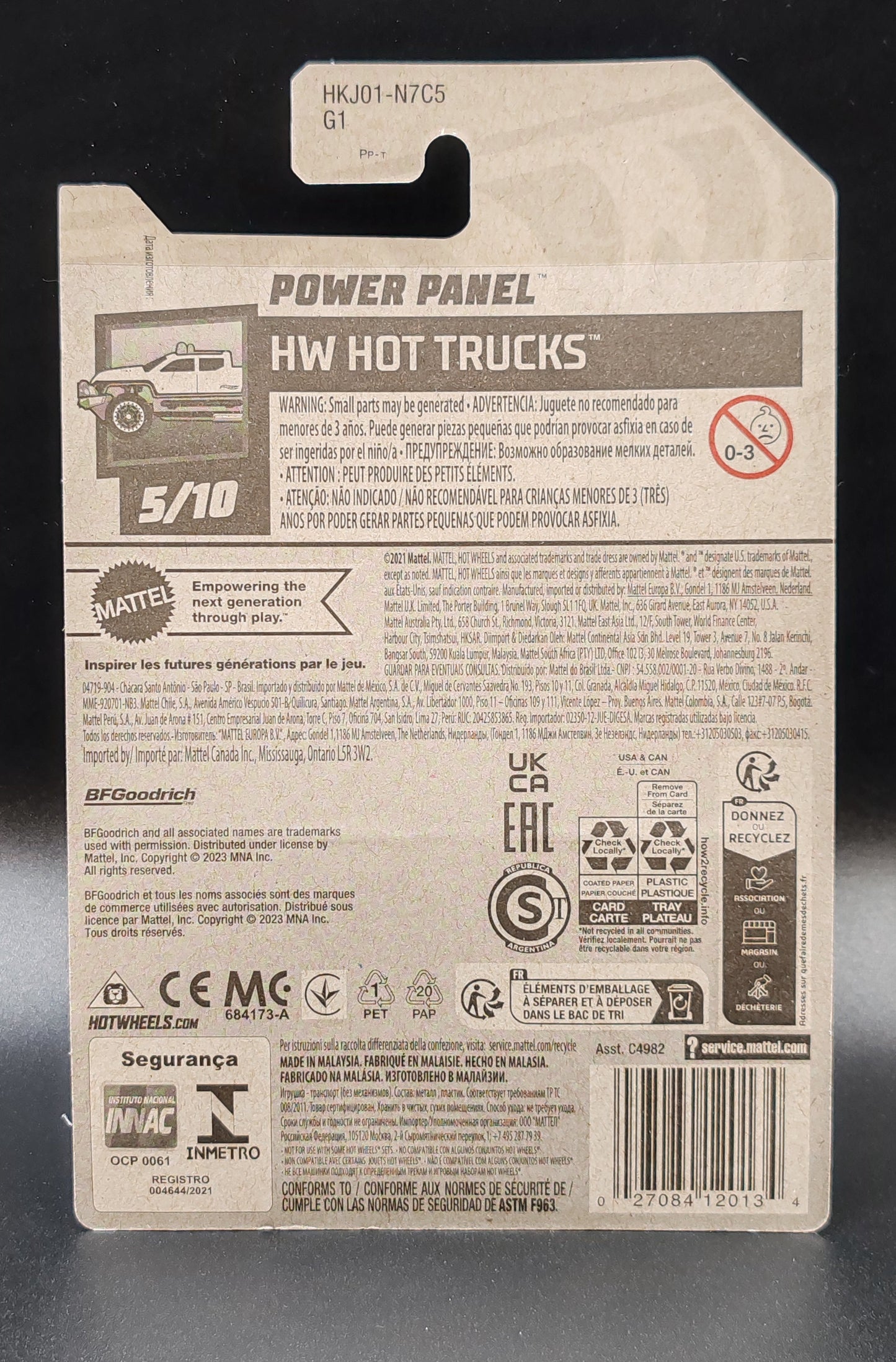 HOT WHEELS POWER PANEL HW HOT TRUCKS 5/10 189/250