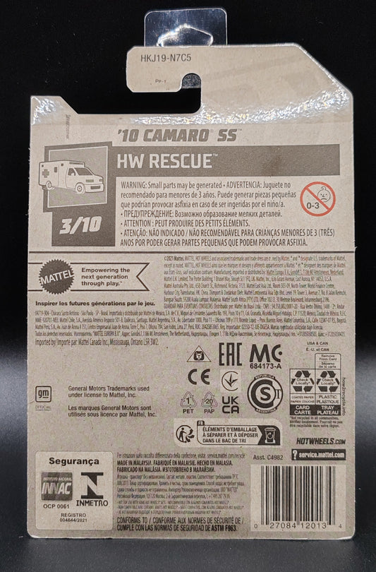 HOT WHEELS 10 CAMARO SS HW RESCUE 3/10 203/250