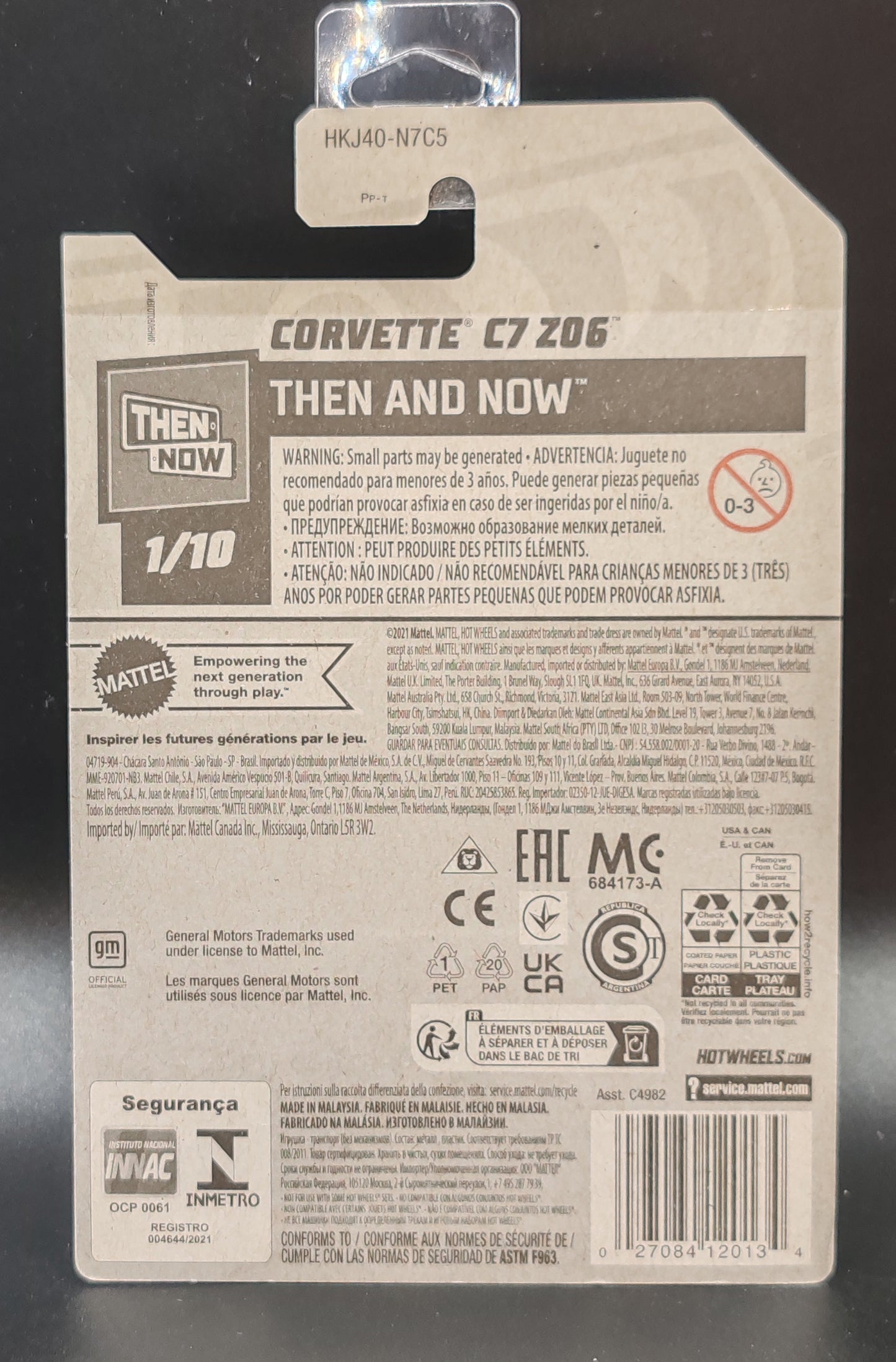 HOT WHEELS CORVETTE C7 Z06 THEN AND NOW 1/10 193/250