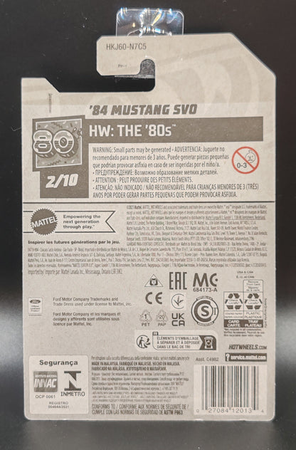 HOT WHEELS 84 MUSTANG SVO HW THE 80S 2/10 25/250