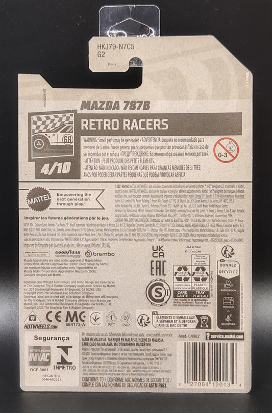 HOT WHEELS MAZDA 787B RETRO RACERS 4/10 28/250