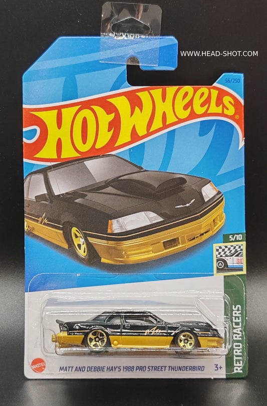 HOT WHEELS MATT AND DEBBIE HAY'S 1988 PRO STREET THUNDERBIRD RETRO RACER 5/10 56/250