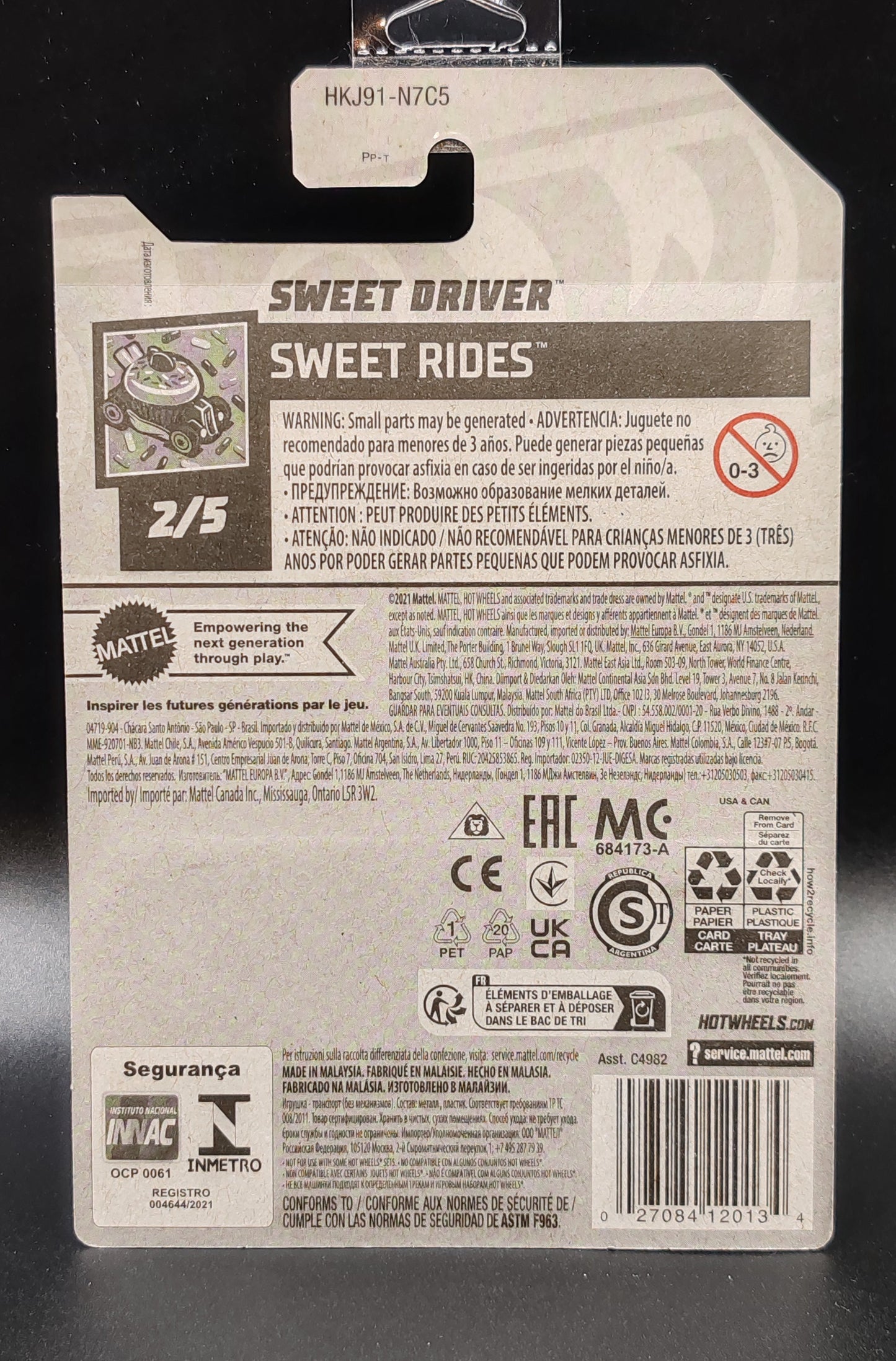 HOT WHEELS SWEET DRIVER SWEET RIDES 2/5 9/250