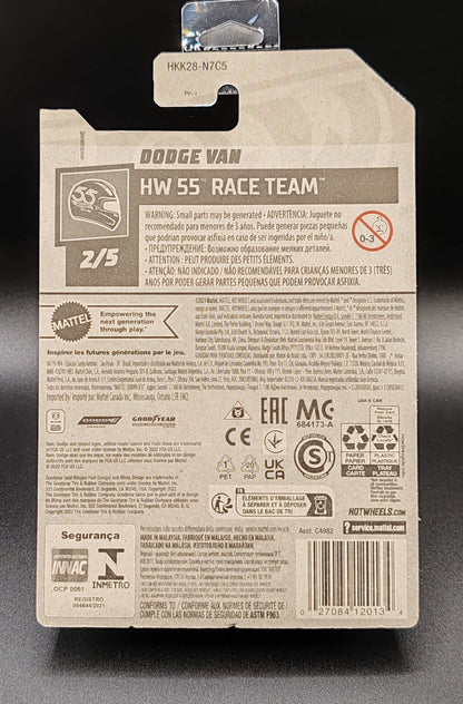 HOT WHEELS DODGE VAN HW 55 RACE TEAM 2/5 66/250