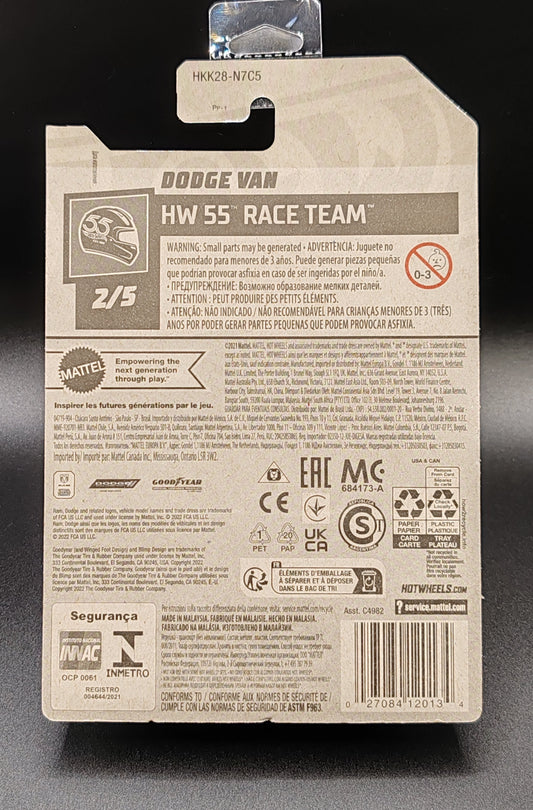 HOT WHEELS DODGE VAN HW 55 RACE TEAM 2/5 66/250