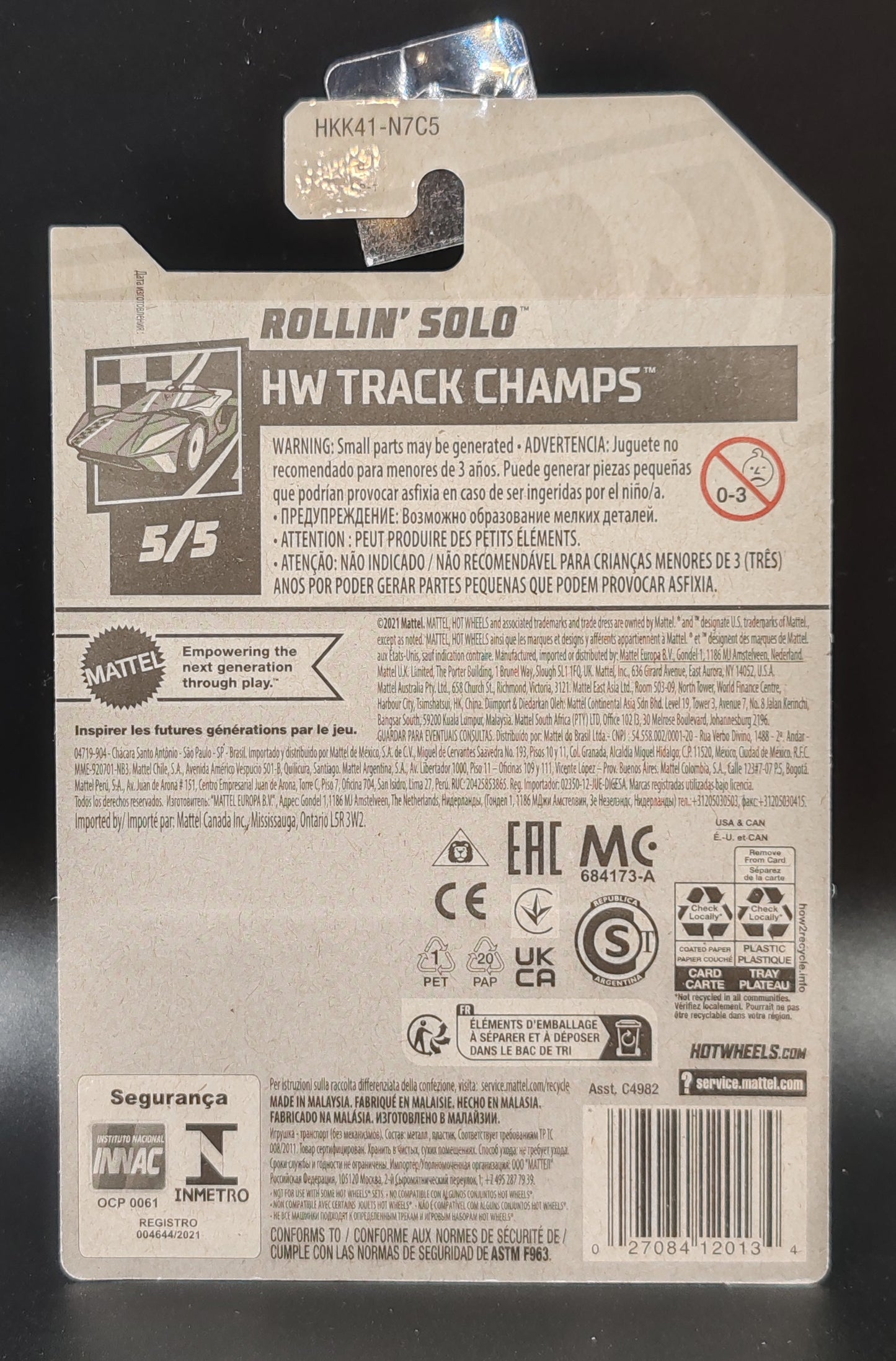 HOT WHEELS ROLLIN SOLO HW TRACK CHAMPS 5/5 133/250