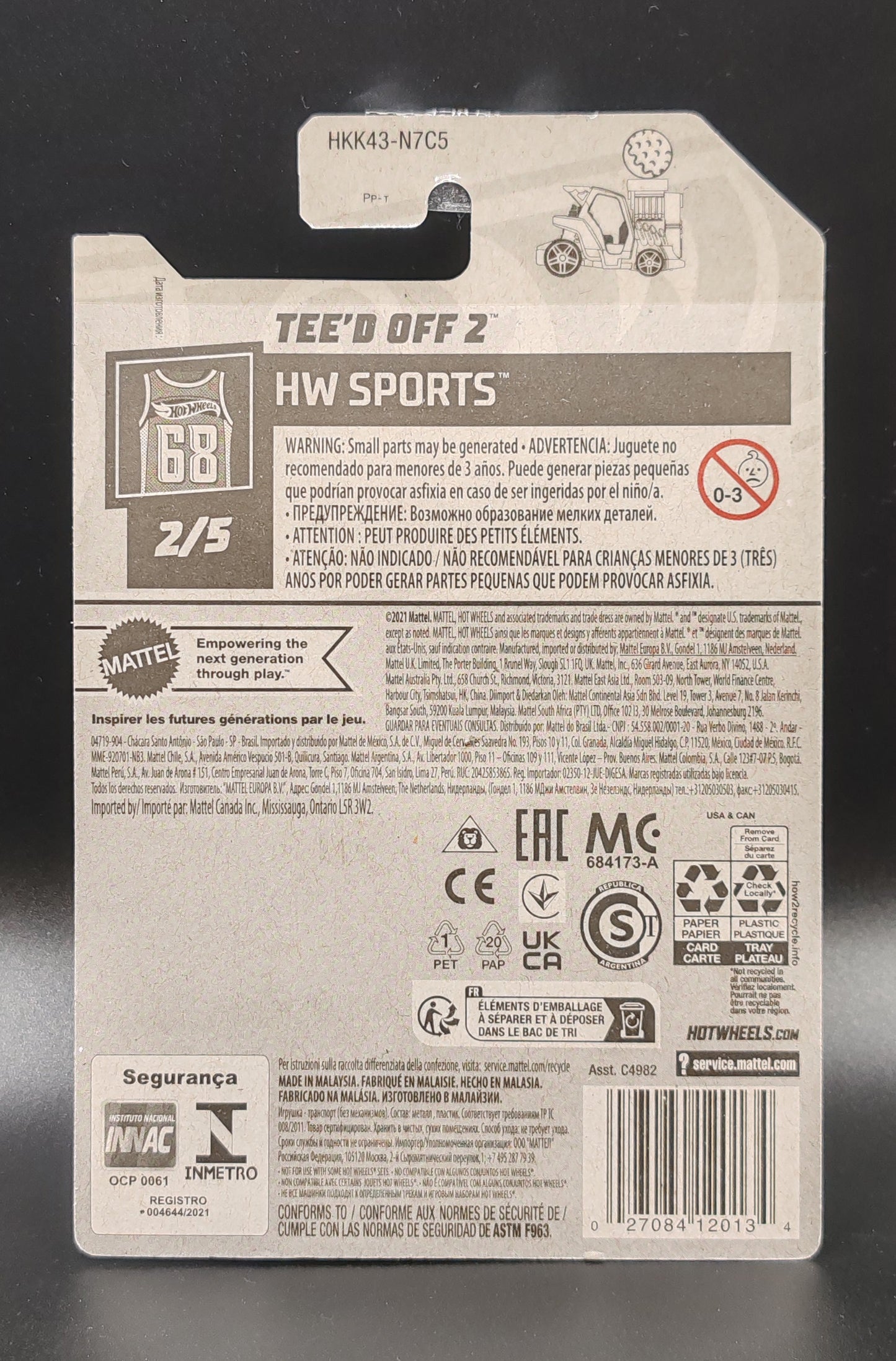 HOT WHEELS TEE'D OFF 2 HW SPORTS 2/5 43/250