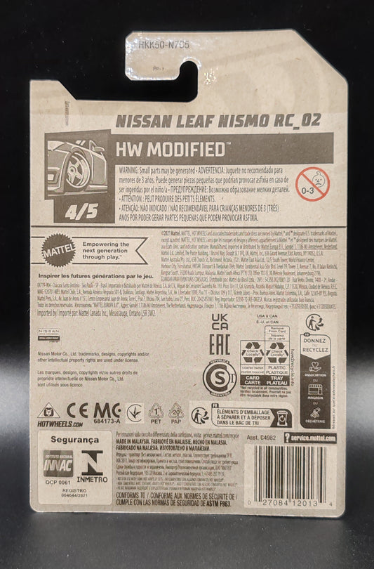 HOT WHEELS NISSAN LEAF NISMO RC_02 HW MODIFIED 4/5 91/250