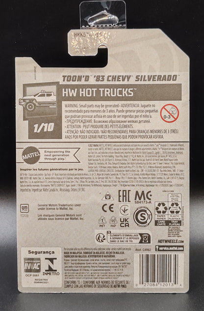 HOT WHEELS TOON'D 83 CHEVY SILVERADO HW HOT TRUCKS 1/10 93/250