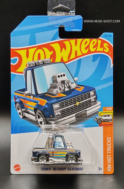 HOT WHEELS TOON'D 83 CHEVY SILVERADO HW HOT TRUCKS 1/10 93/250